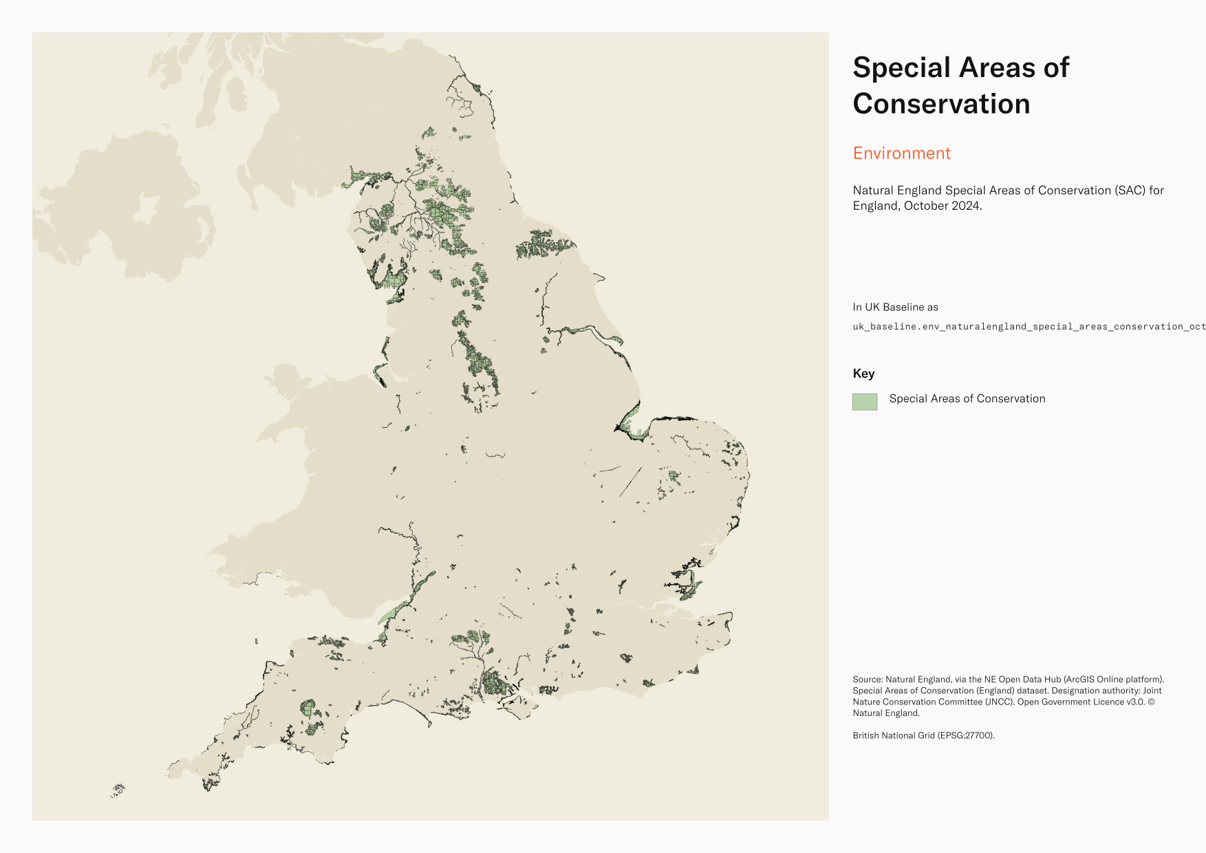 Special Areas Conservation - uk_baseline data catalogue